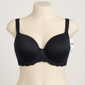 Freya Black Satin And Lace Bra New 30H (FF)
